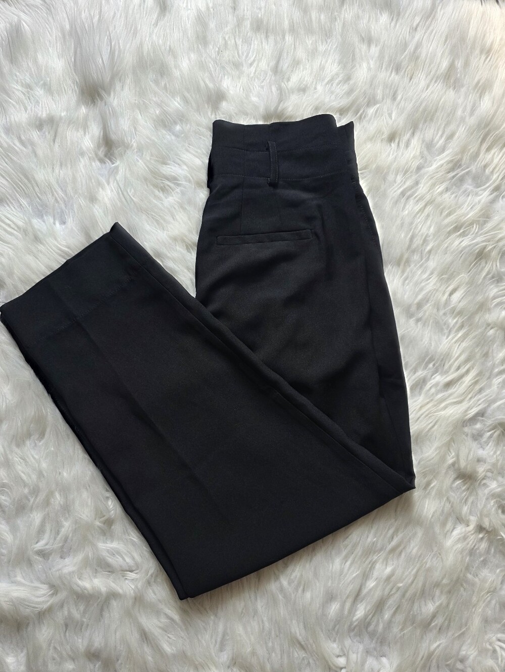 Men's Black Dress Pants - Classic Straight Fit